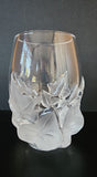 Lalique "HEDERA" clear and frosted glass with moulded Ivy leaf design