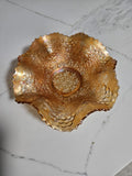 Vintage Marigold Lustre Carnival Glass Bowl