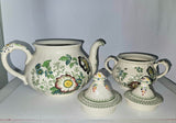 Vintage Masons Paynsley Green Teapot and Sugar bowl