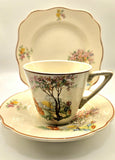 Rare Antique Alfred Meakin Marigold Astoria Trio