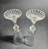 2 x vintage Mikasa Stratton champagne flutes faceted Ritz stem 360246