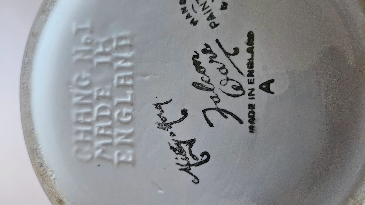 Falcon Ware Pottery Hand Painted Round Vase "Misty Morning" circa 1970s