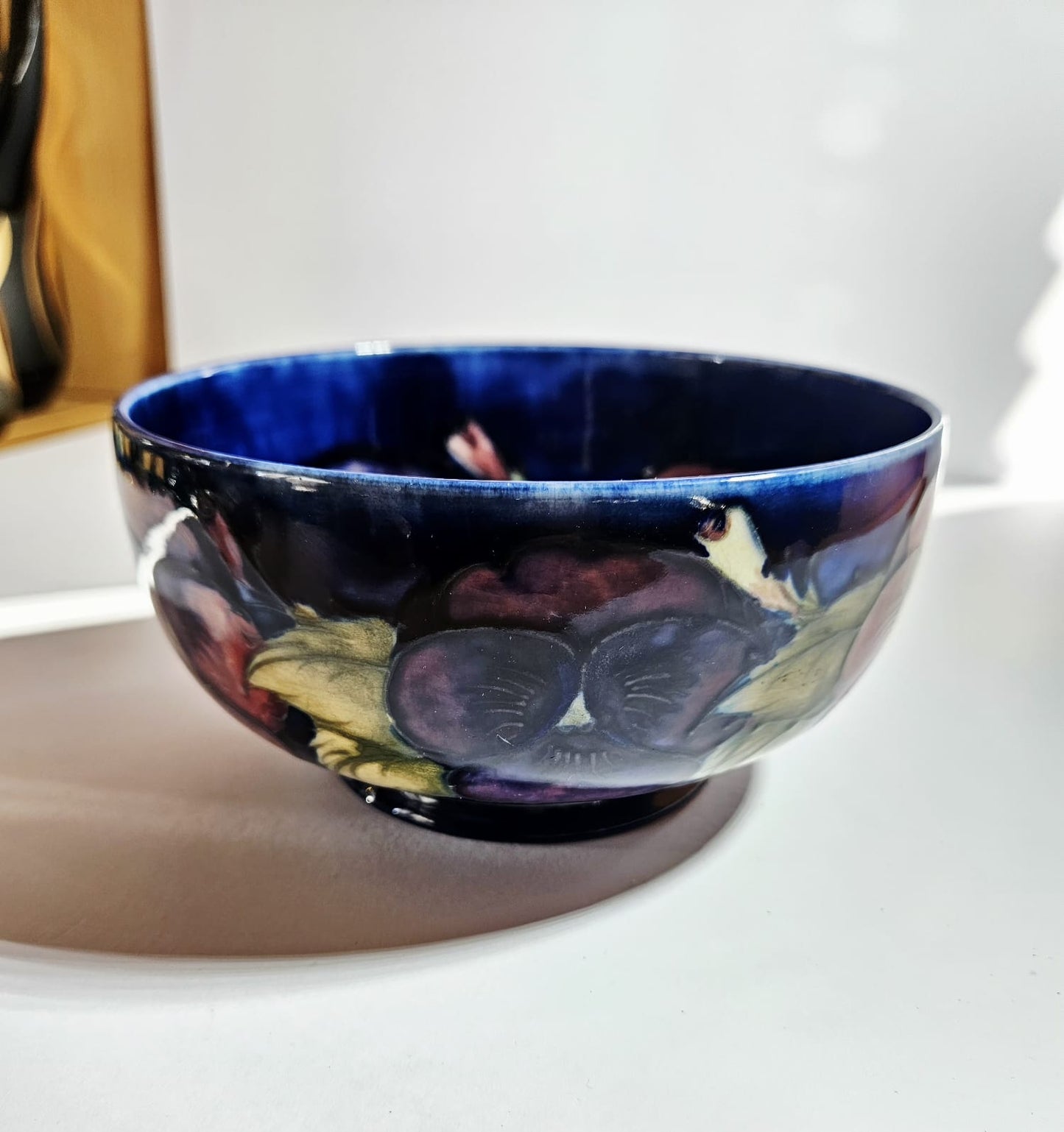 William Moorcroft Pansy Pattern Bowl c1920's