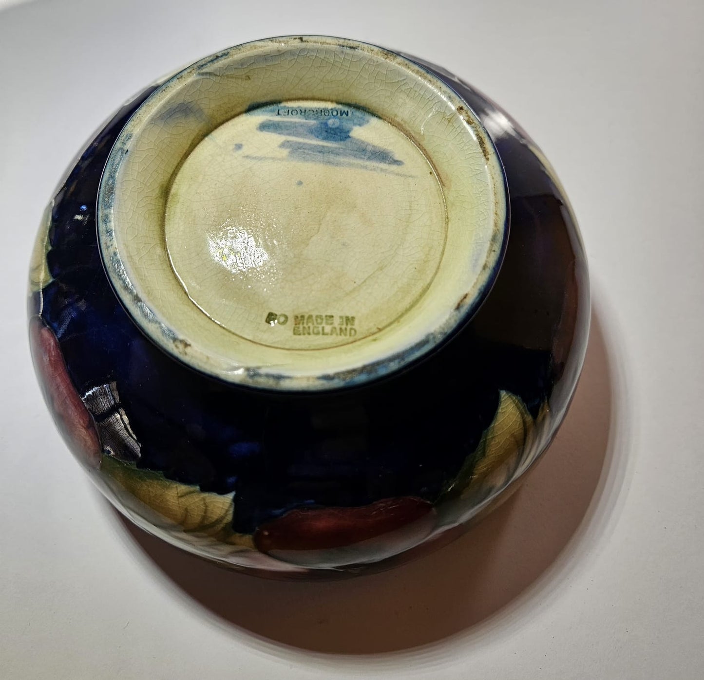 William Moorcroft Pansy Pattern Bowl c1920's