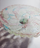 Fratelli Toso Murano glass Tutti Frutti comport Latticino and Zanfirico
