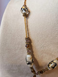 Murano Venetian Italian Glass Heart Pendant & Bead Necklace