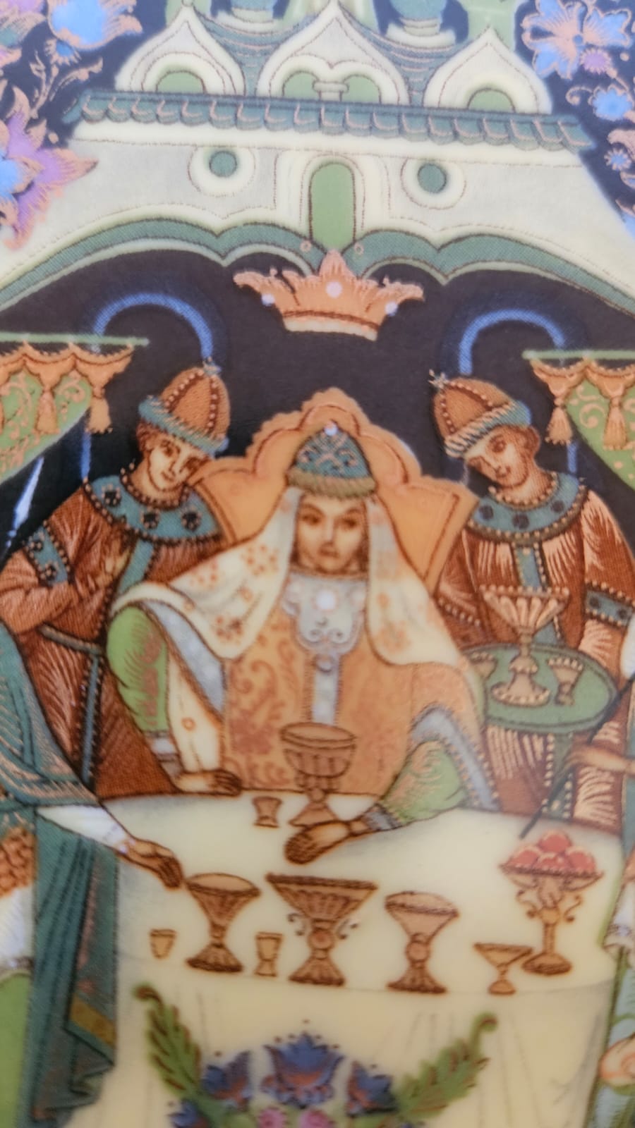 PALEKH Russian Legends "Tale of Fisherman and the Golden Fish" Plate.N Lopalin 5