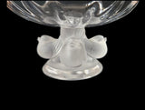 Lalique Nogent Compote by Marc Lalique with Four Sparrows Signed , France 1966