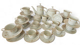 Noritake Porcelain 36 pcs Coffee & Tea Sets - Courtney 6520