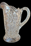 Vintage EAPG Imperial Ohio glass Pitcher Cosmos Hobstar La Rochelle 474 c.1920