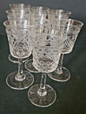 Set of 8 x small Pall Mall Lady Hamilton aperitif glasses Edwardian Era 50cl