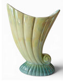 Pates Pottery Lusterware V43 Bird Vase Pink Green Yellow c1946-60