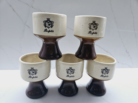 5 x Elischer Vintage pottery Penfolds cups- Bar Ware