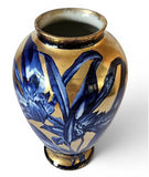 Art Nouveau Phoenix Ware vase by Thomas Forester and Son-Cobalt Blue & Gilt c.1900