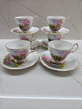 6 x Vintage Queen Anne Meadowside Tea Cups Duo sets