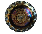 Crown Crystal Amethyst Carnival Glass Master Bowl | Swan & Leaf Design R4691