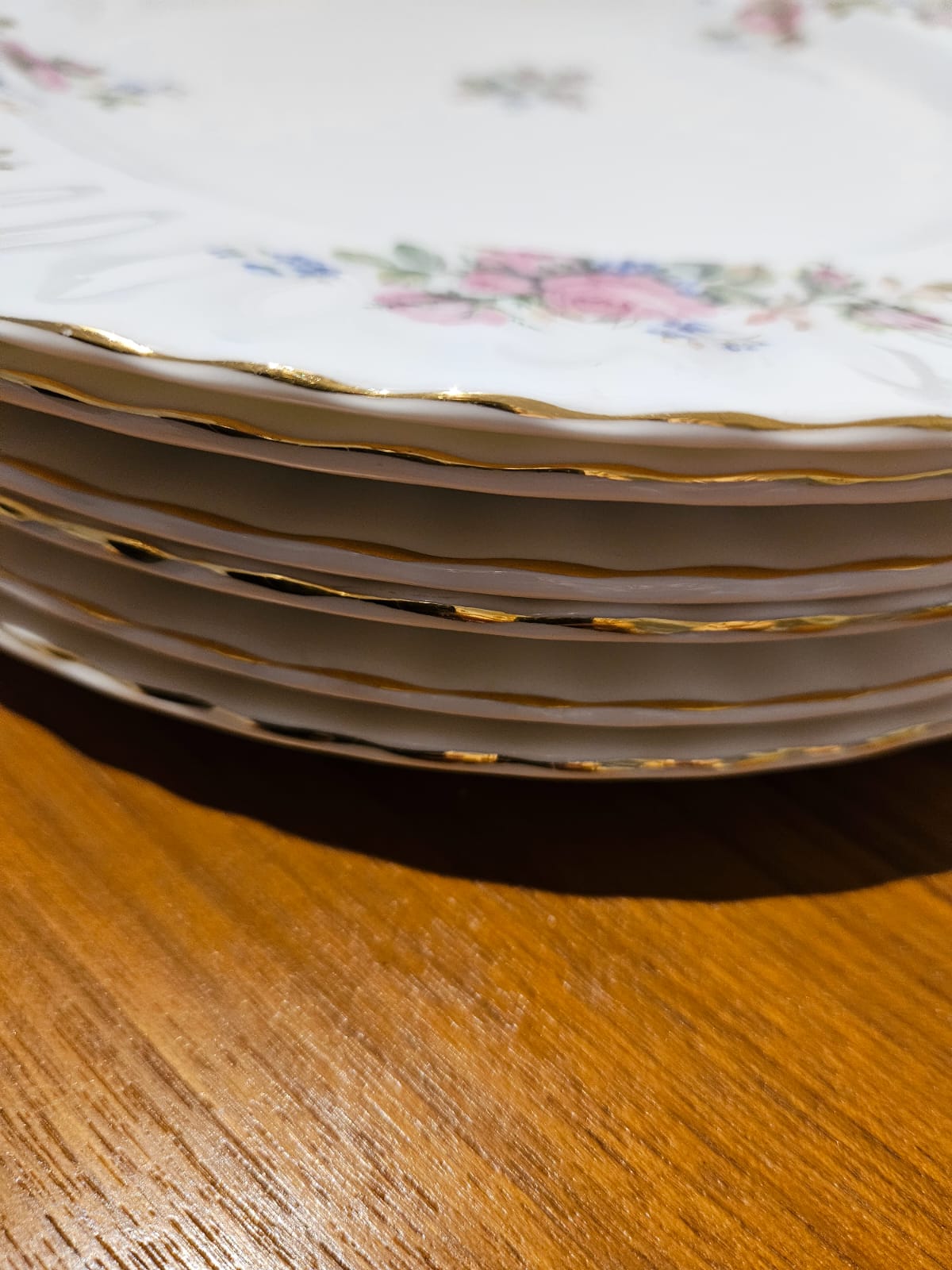 6 x Royal Albert "MOSS ROSE" Dinner Plates 26cm