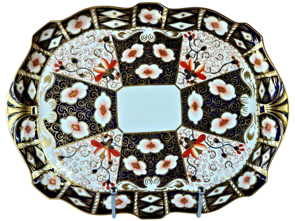  CROWN DERBY オールドイマリ2451プレート 大皿　額縁 Royal Crown Derby Rare 2451 Traditional Imari Large Rectangular