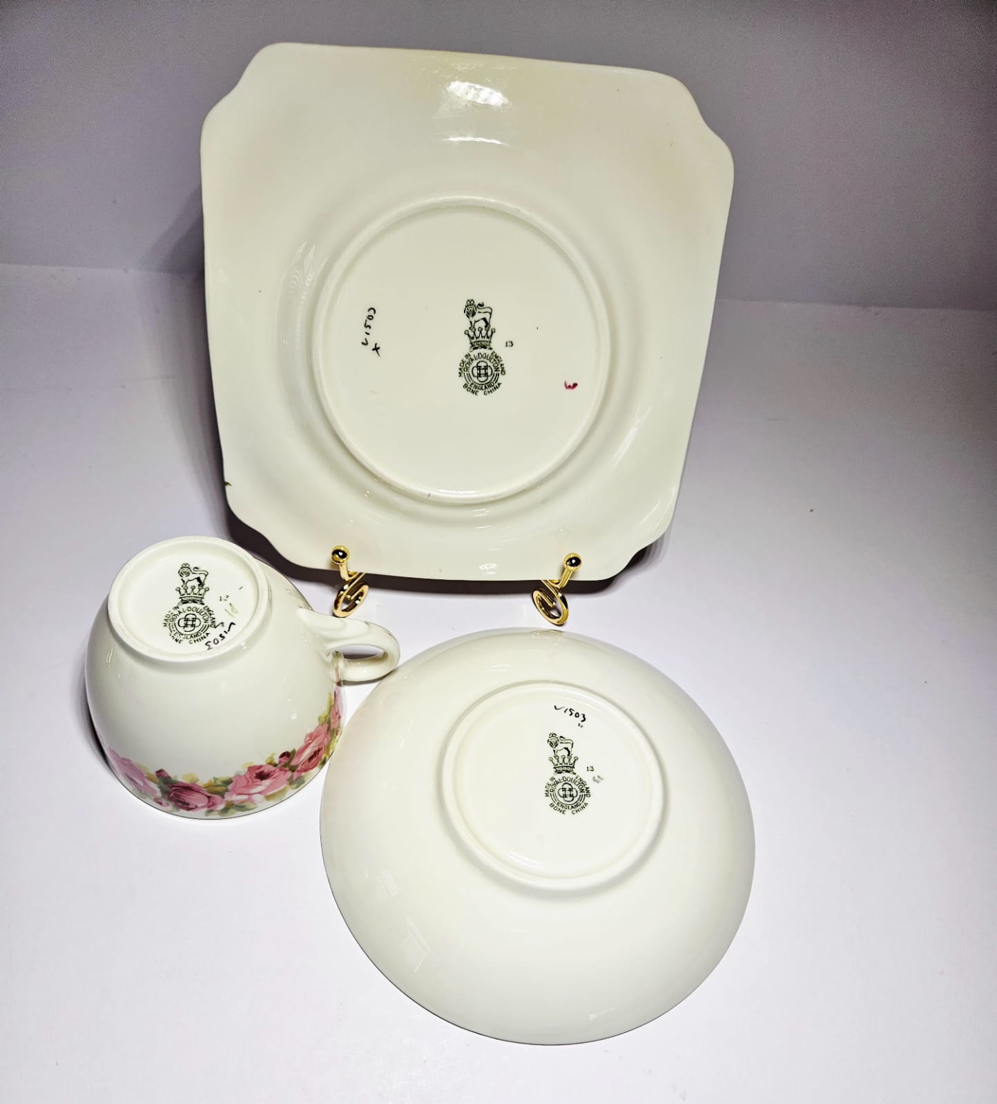 Royal Doulton "Raby Rose "Trio c1937-38 V1503