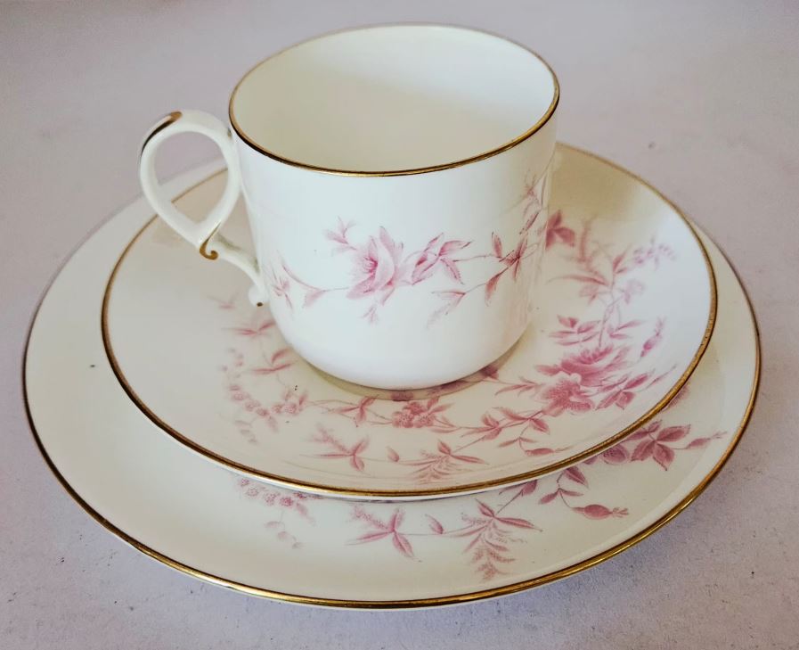 19th Century Royal China Works Grainger & Company Royal Worcester Trio #3546