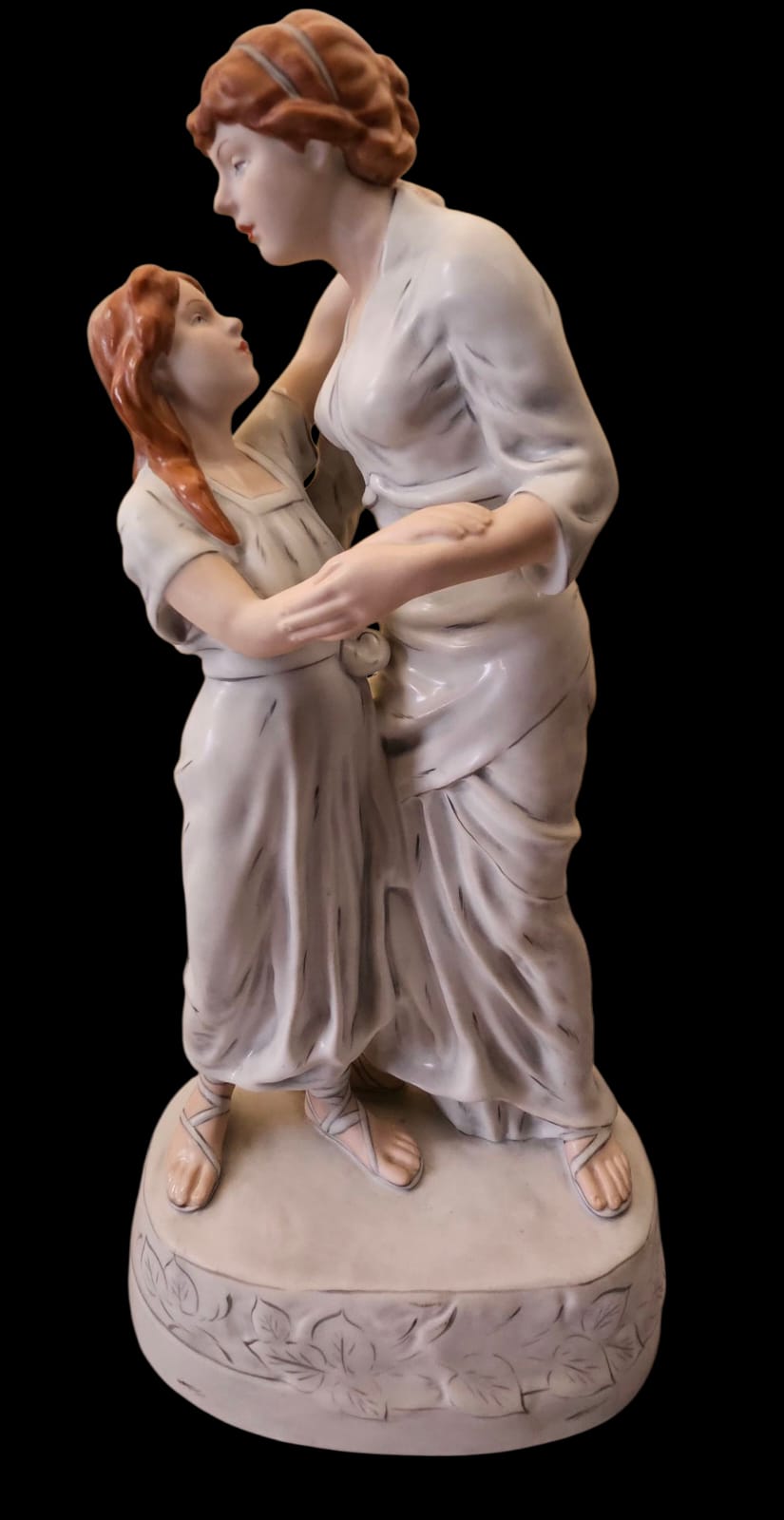 Royal Dux "Souviens-toi" porcelain statue 50cm