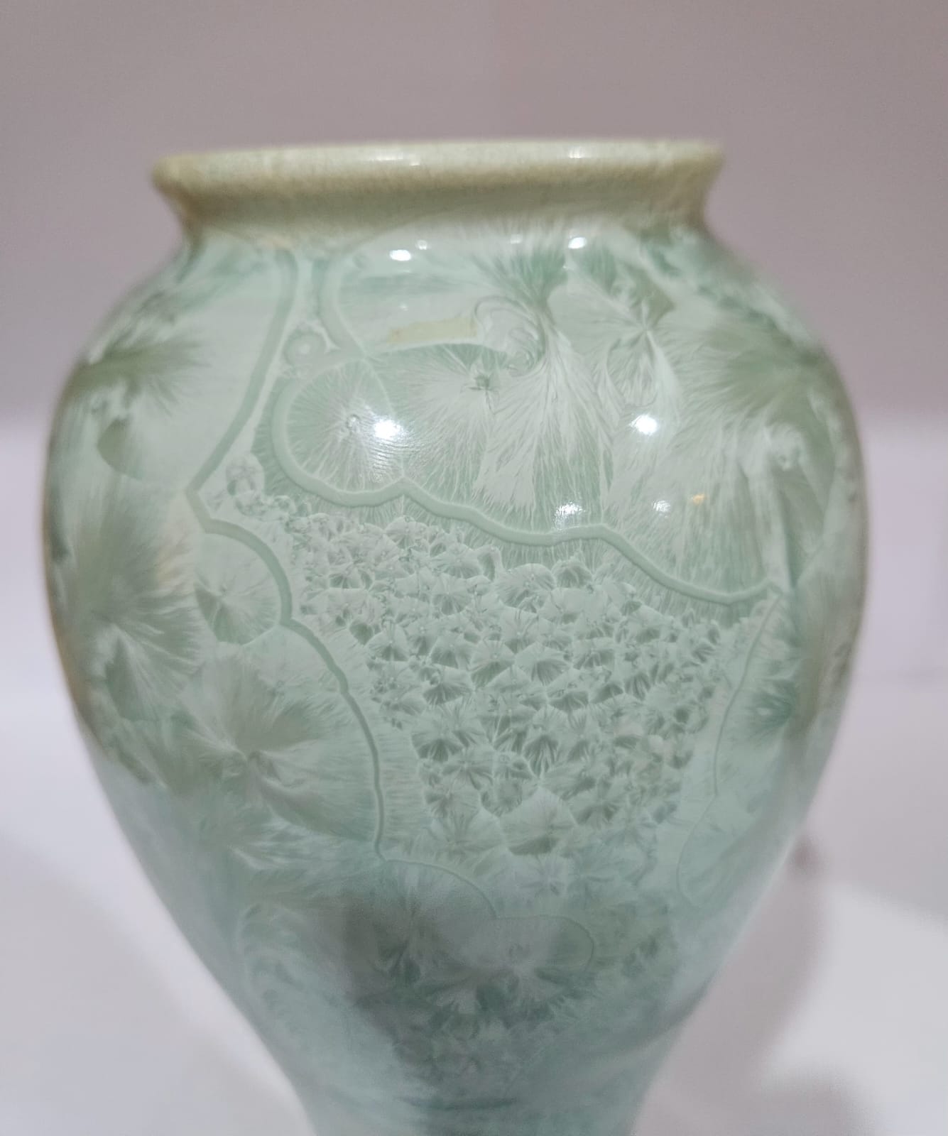 Large Rod Page Crystalline Glaze Australian Studio Pottery Vase