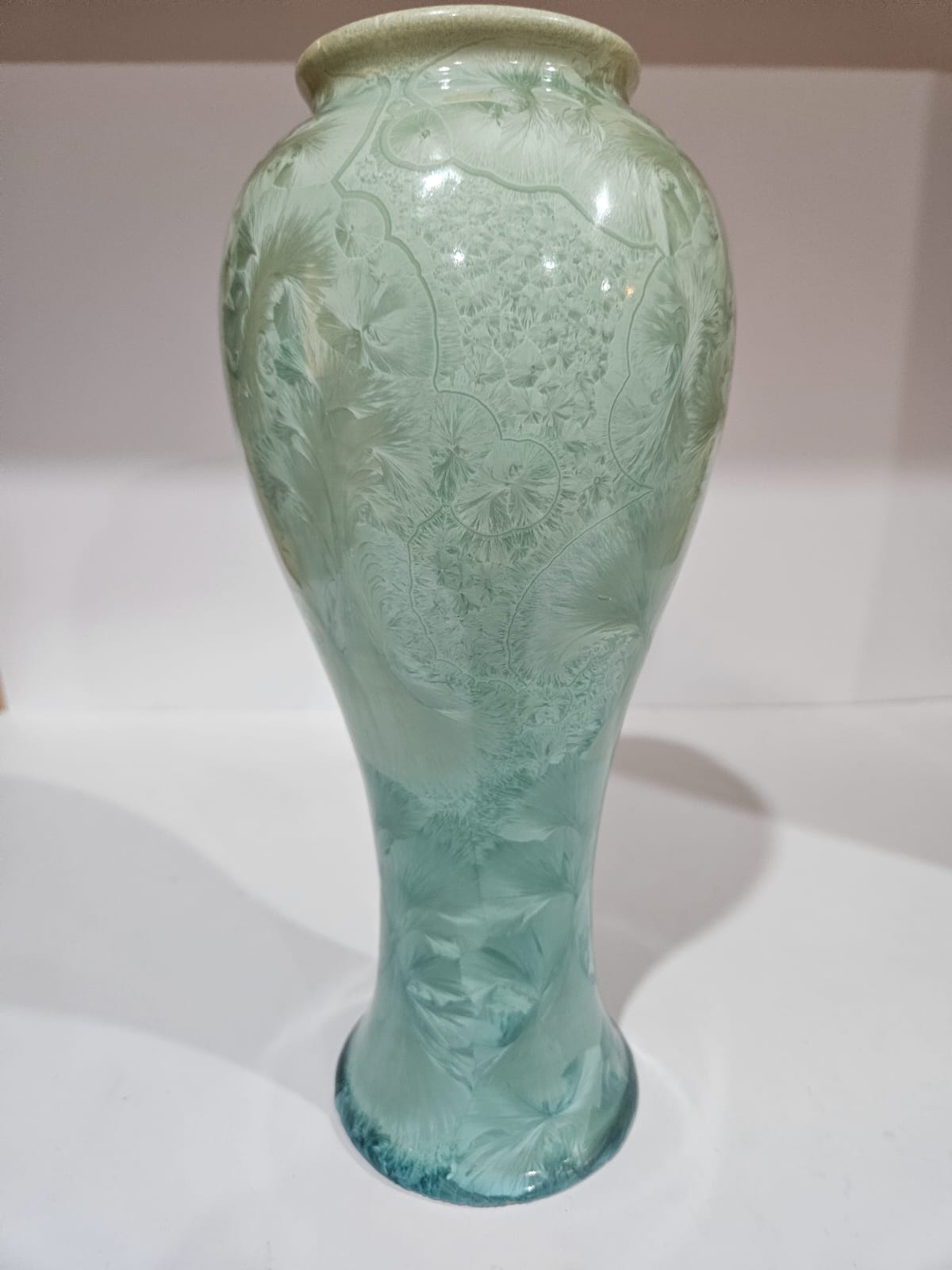 Large Rod Page Crystalline Glaze Australian Studio Pottery Vase