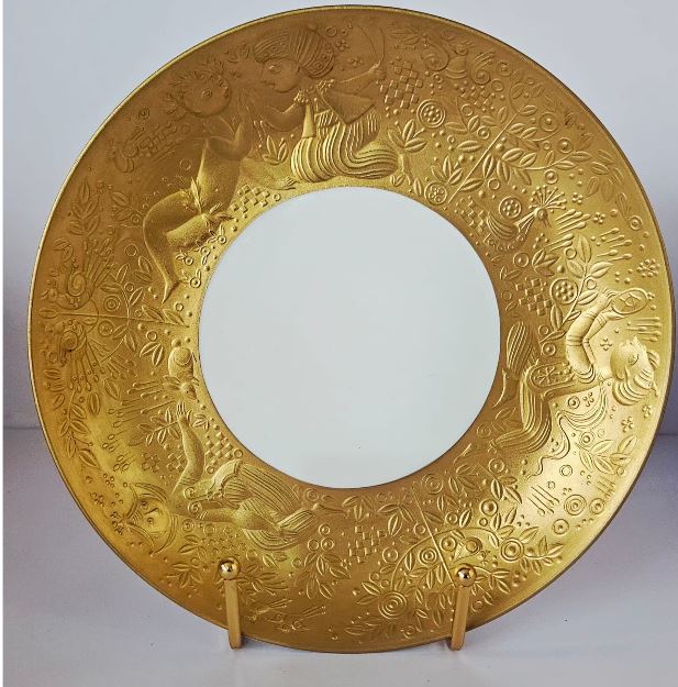 Bjorn Wiinblad Rosenthal Plate, Magic Flute Gold