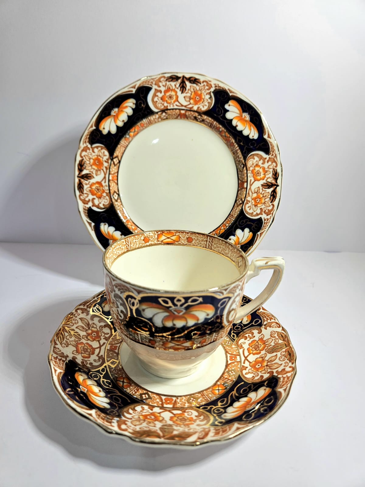 Vintage Royal Cameron Alfred Meakin 16 pcs Tea Set 18K Gold Gild