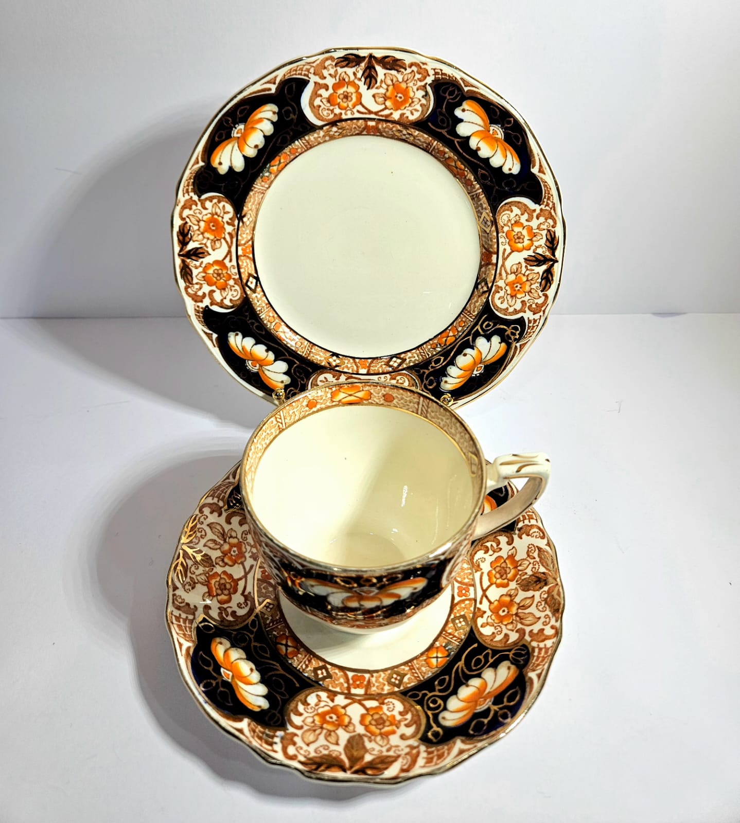 Vintage Royal Cameron Alfred Meakin 16 pcs Tea Set 18K Gold Gild