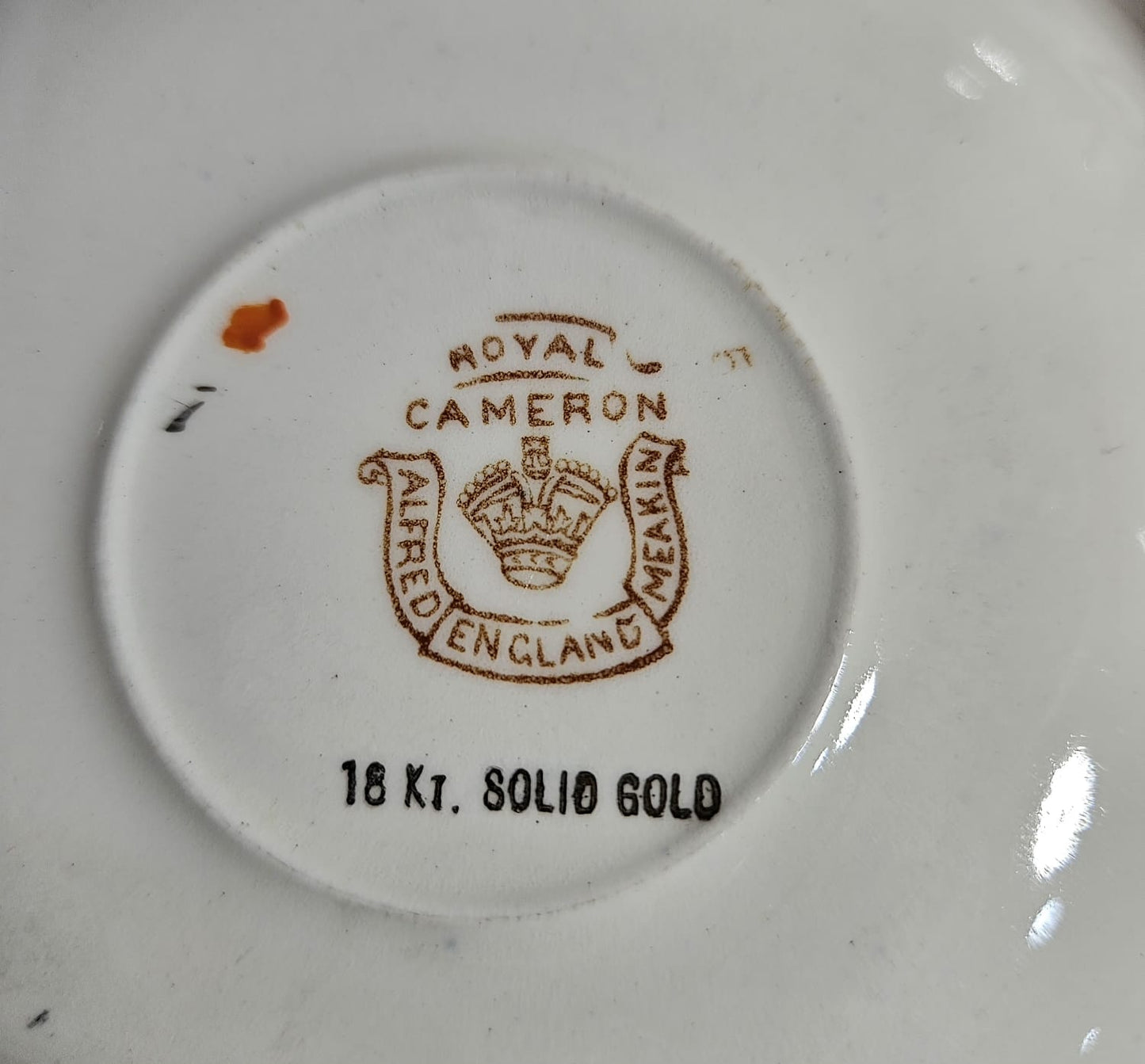 Vintage Royal Cameron Alfred Meakin 16 pcs Tea Set 18K Gold Gild