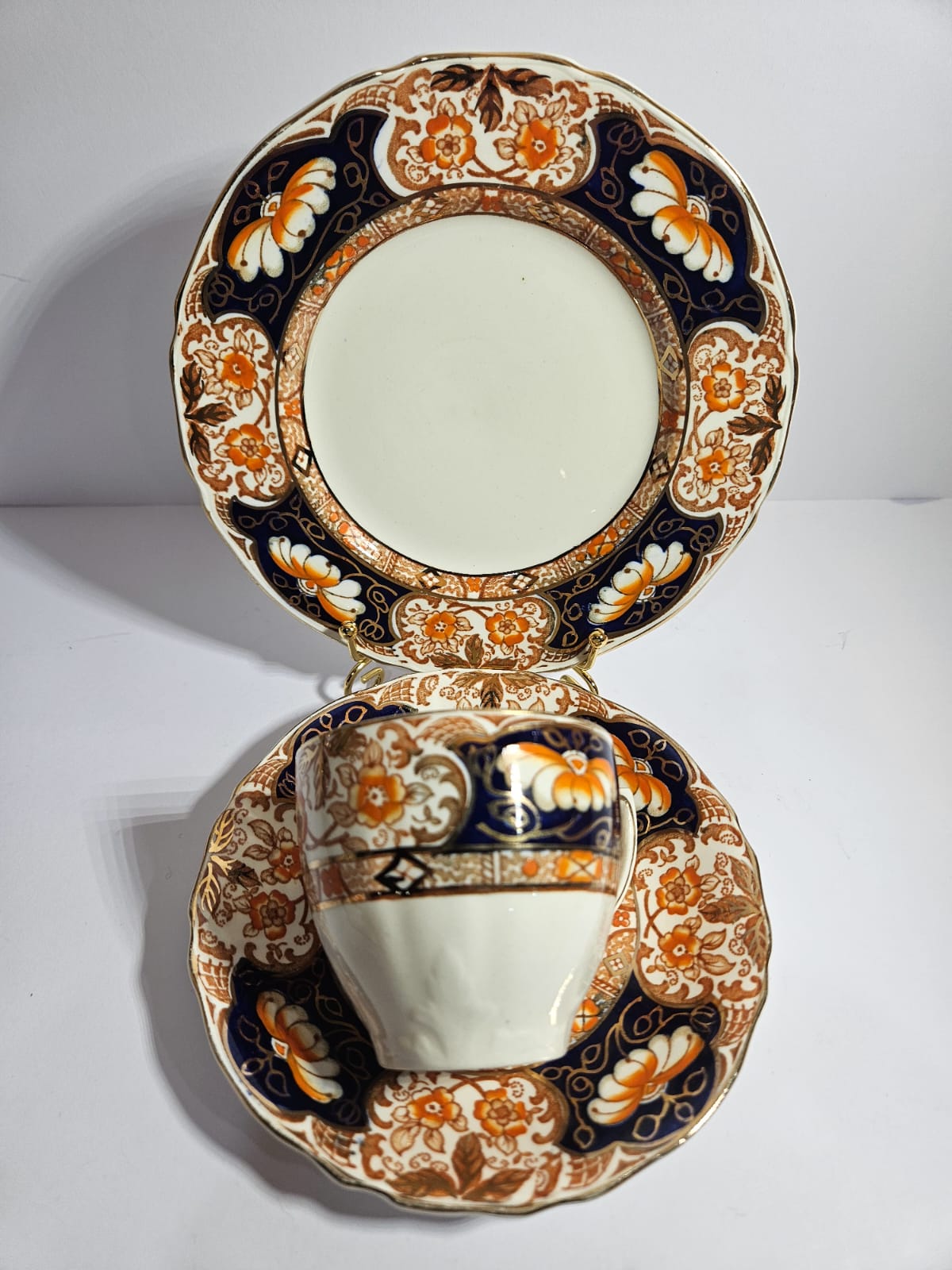 Vintage Royal Cameron Alfred Meakin 16 pcs Tea Set 18K Gold Gild