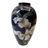Royal Copenhagen Vase 1886 Denmark Cobalt Blue Iris Signed and numbered