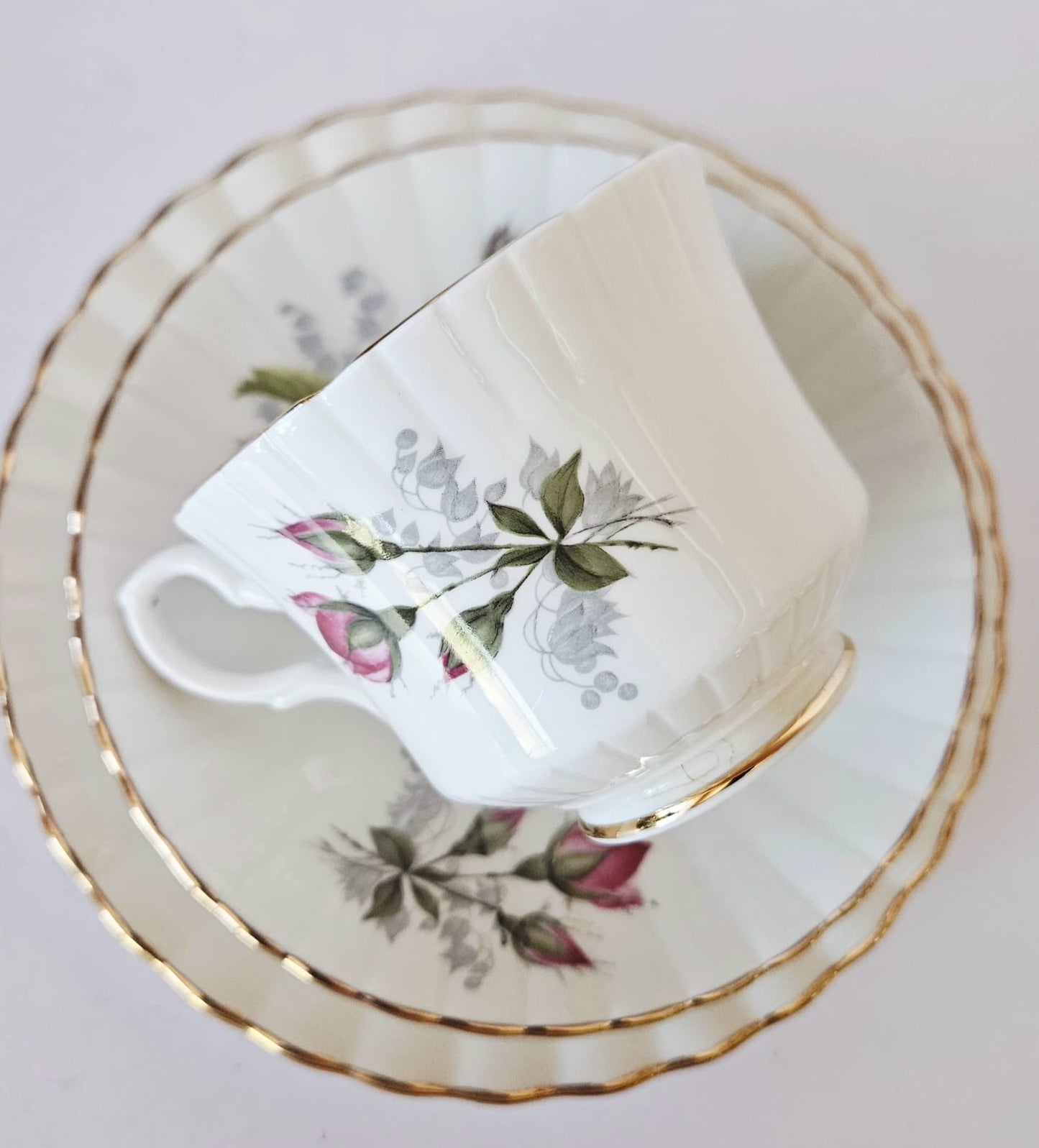 Service à thé trio Royal Stafford Pink Rose n° 669