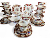 Vintage Royal Standard Maroon 'Lady Fayre' bone china 28 pcs Tea Set