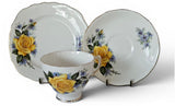 Vintage Royal Vale Ridgway Potteries Trio "Yellow Rose" c. 1950