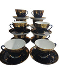 12 x Lomonosov USSR Cobalt blue & 22K gilded duos /Price per duo $30