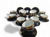 12 x Lomonosov USSR Cobalt blue & 22K gilded duos /Price per duo $30