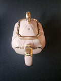 Vintage Sadler Cube Teapot Pink with Gold Gilding 1930s