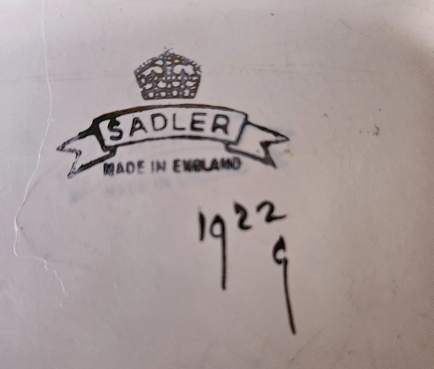 Vintage Sadler Cube Teapot Pink with Gold Gilding 1930s