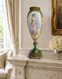 Late 19th-century Sèvres porcelain and ormolu mounted hand-painted vase