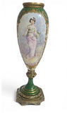 Late 19th-century Sèvres porcelain and ormolu mounted hand-painted vase