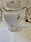 Salisbury Pink Roses Scalloped fine Bone China 16 pc Tea Set c.1940