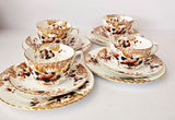 Antique Imari Samuel Radford Fenton Staffordshire Trios (x4) circa 1894-Pattern #643