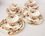 Antique Imari Samuel Radford Fenton Staffordshire Trios (x4) circa 1894-Pattern #643