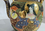 Japanese Satsuma Moriage Eggshell Tea/Coffee 22-piece Set, Hand-painted.