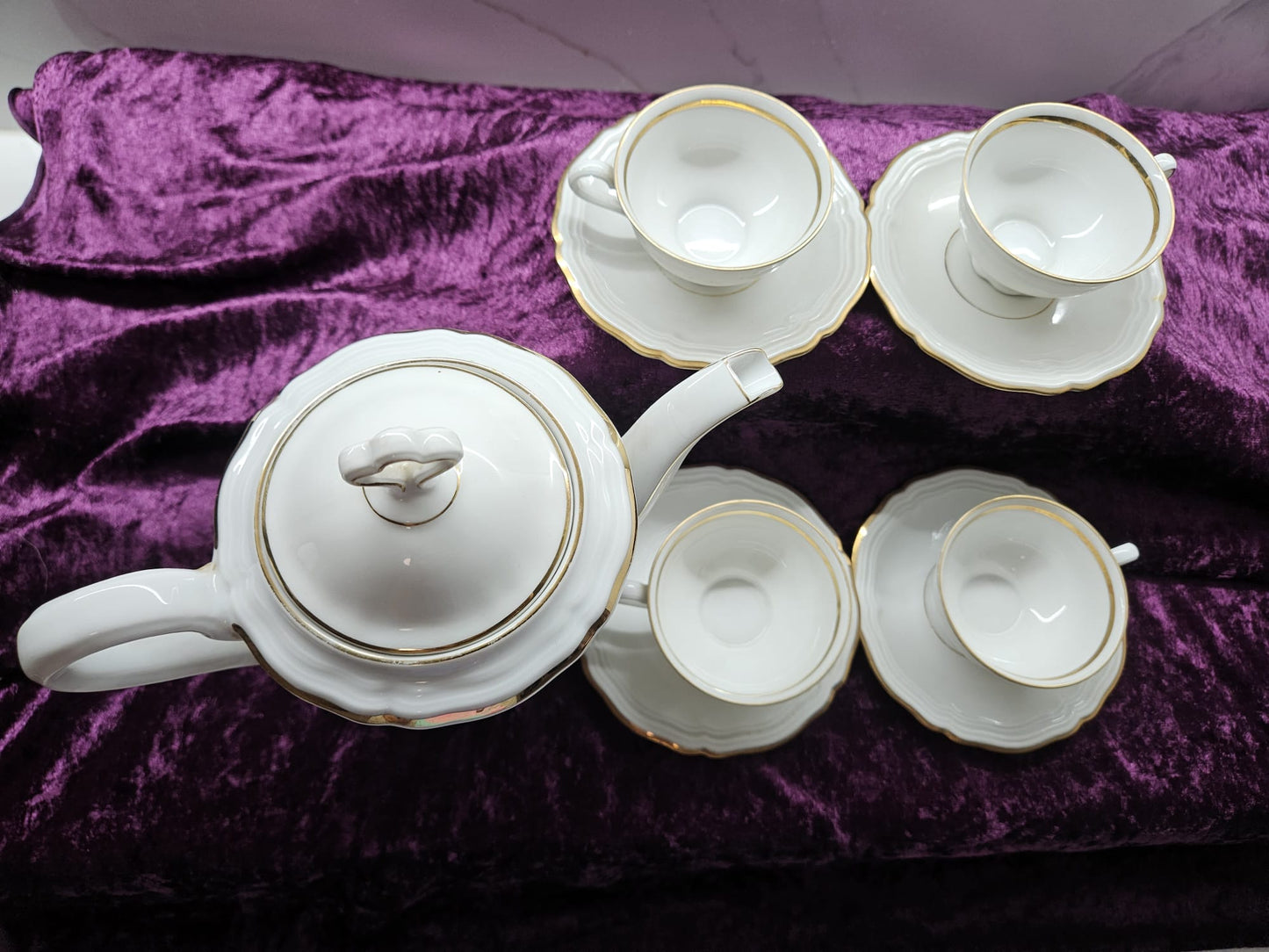 Vintage Marie Luise Seltmann Weiden porcelain 8 pieces Coffee Set 1940s