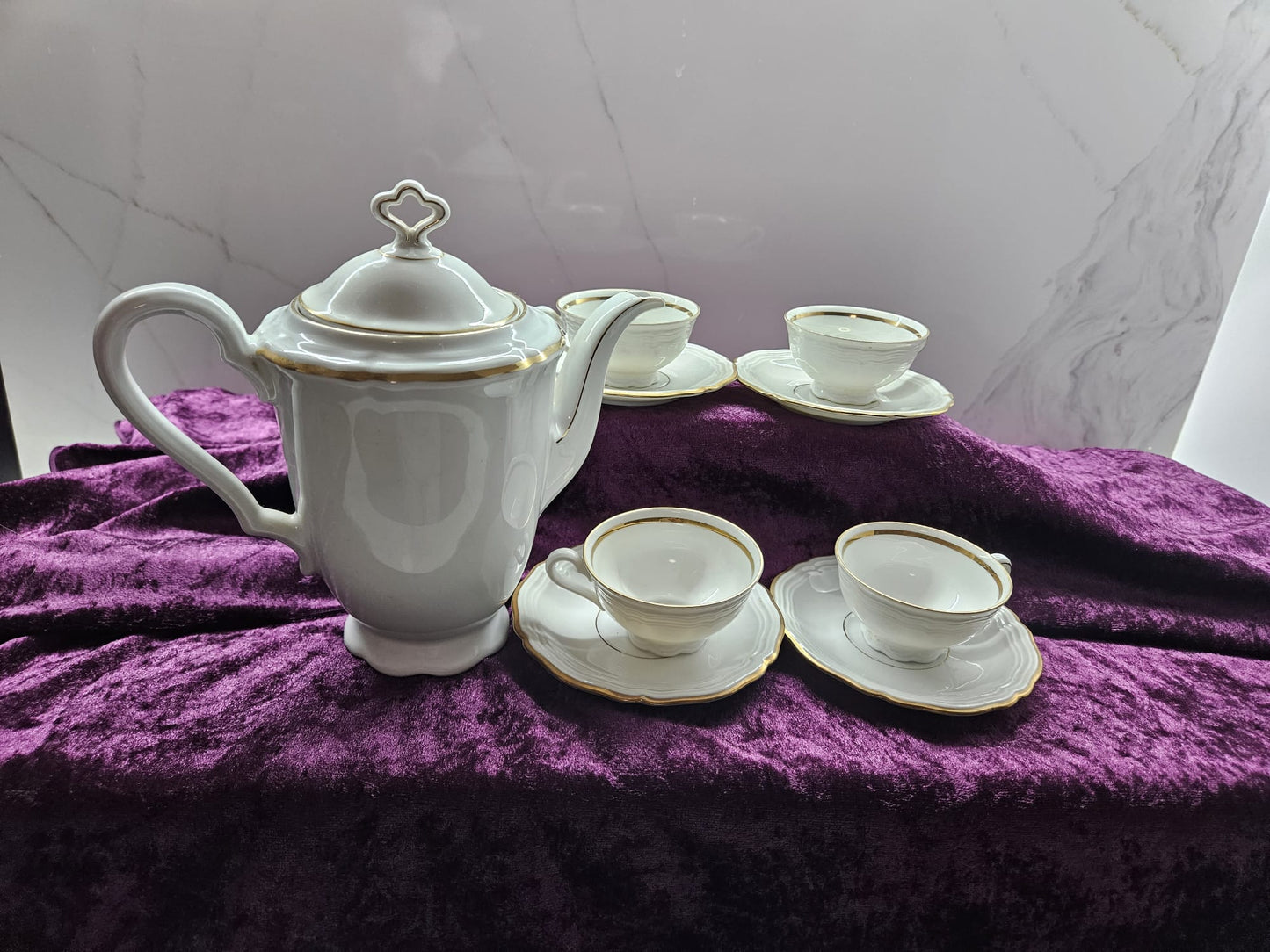 Vintage Marie Luise Seltmann Weiden porcelain 8 pieces Coffee Set 1940s