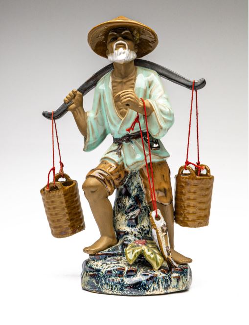 Shiwan Chinese Fisherman Farmer-Shekwan Mudman Figures 石灣