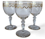 Antique Saint Louis French crystal Wine Glass in Beethoven pattern (3)